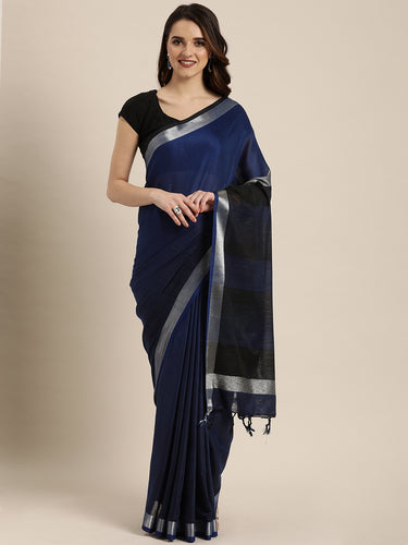 Tanya Adorable Linen Checkered Women's Sarees