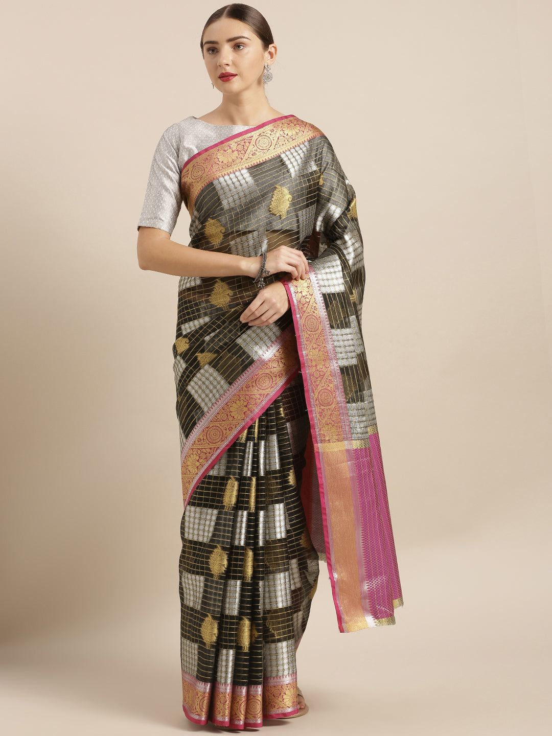 Charvi Attractive Kora Muslin Silk Women's Sarees