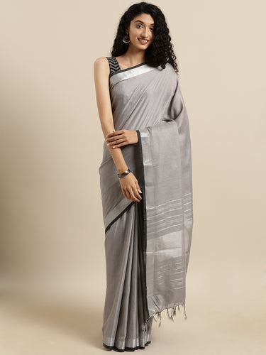 Attractive Stylish Linen Women Sarees