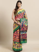 Load image into Gallery viewer, New Attractive Linen Kalamkari Saree