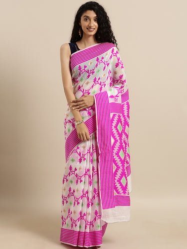 Elite Jamdani Cotton Silk Women's Sarees