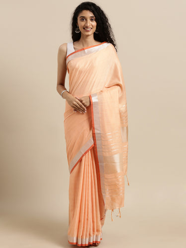 Attractive Stylish Linen Women Sarees