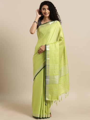 Attractive Stylish Linen Women Sarees
