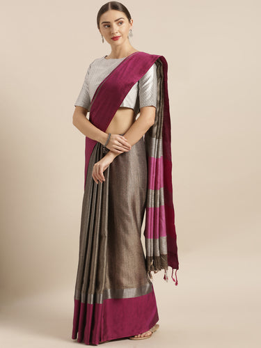 Attractive Stylish Linen Women Sarees