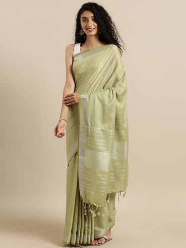 Attractive Stylish Linen Women Sarees