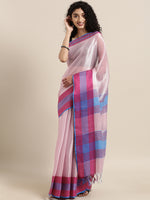 Load image into Gallery viewer, Attractive Stylish Silver Zari Linen Tissue Women&#39;s Sarees