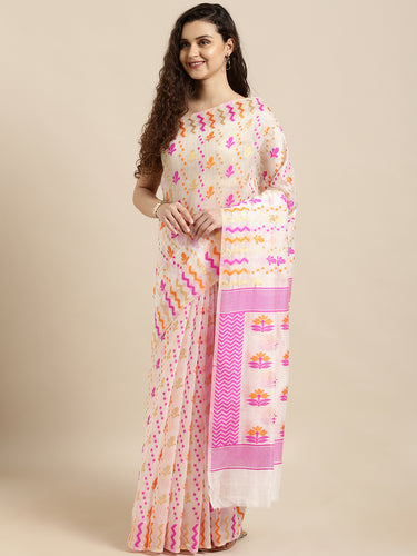 Elite Jamdani Cotton Silk Women's Sarees