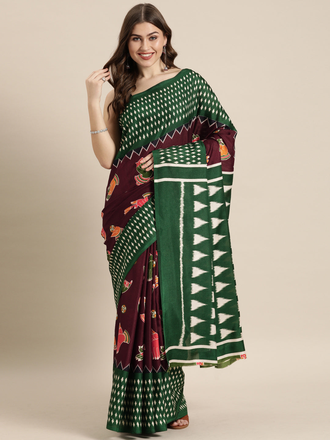 New Attractive Linen Chanderi Women's Saree