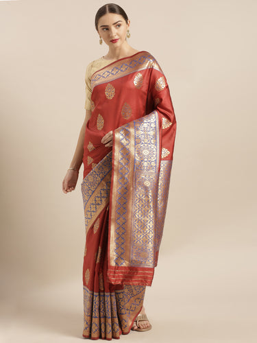 Elegant Meena Work Katan Silk Saree