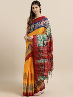 Load image into Gallery viewer, New Attractive Linen Kalamkari Saree