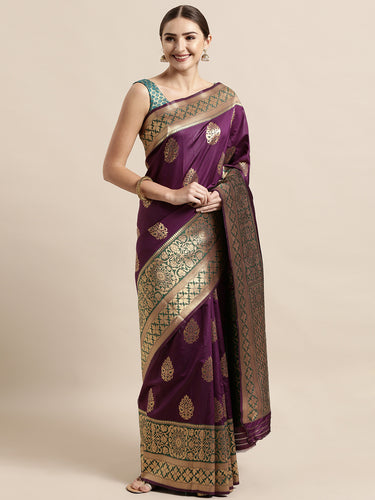 Elegant Meena Work Katan Silk Saree