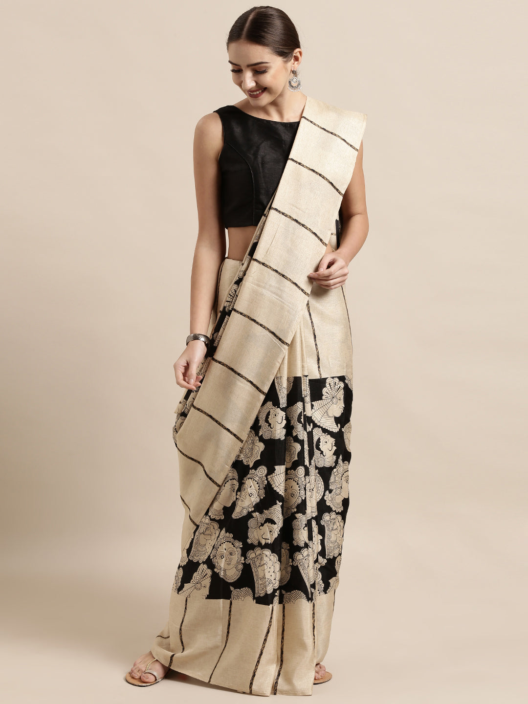 New Attractive Linen Chanderi Women's Saree