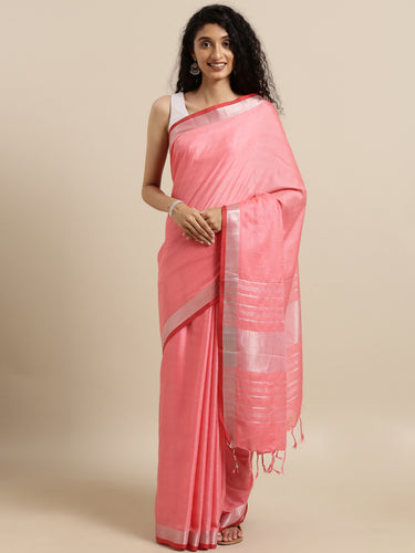 Attractive Stylish Linen Women Sarees