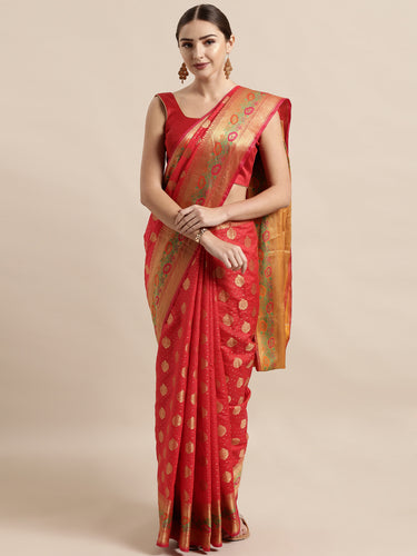 Latest Trendy Banarasi Soft Silk Women's Sarees