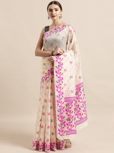 Elite Jamdani Cotton Silk Women's Sarees