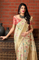 Load image into Gallery viewer, Modern Banarasi Silk Saree