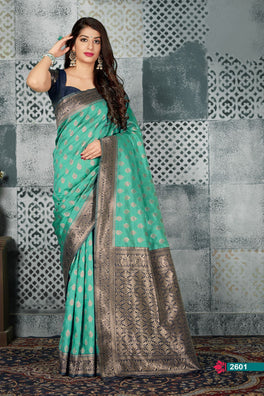 Elegant Banarasi Crystal Silk Saree