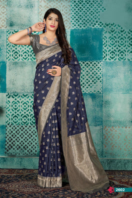 Elegant Banarasi Crystal Silk Saree
