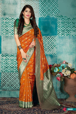 Elegant Banarasi Crystal Silk Saree