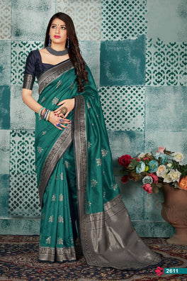 Elegant Banarasi Crystal Silk Saree
