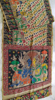 Load image into Gallery viewer, Kalamkari Chanderi Silk Multi Colour Handpainted Saree