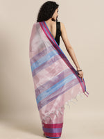 Load image into Gallery viewer, Attractive Stylish Silver Zari Linen Tissue Women&#39;s Sarees