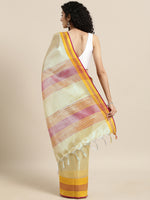 Load image into Gallery viewer, Attractive Stylish Silver Zari Linen Tissue Women&#39;s Sarees