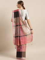 Load image into Gallery viewer, Tanya Adorable Linen Checkered Women's Sarees