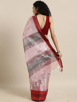 Load image into Gallery viewer, Attractive Stylish Silver Zari Linen Tissue Women&#39;s Sarees