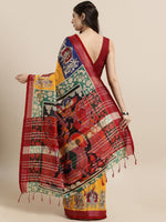 Load image into Gallery viewer, New Attractive Linen Kalamkari Saree