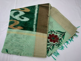 Fancy Cotton Pochampalli Pallu Saree