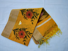 Fancy Cotton Pochampalli Pallu Saree