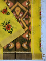 Load image into Gallery viewer, Fancy Cotton Pochampalli Pallu Saree