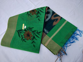 Fancy Cotton Pochampalli Pallu Saree