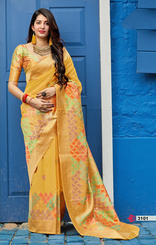 Distinctive Banarasi Soft Silk