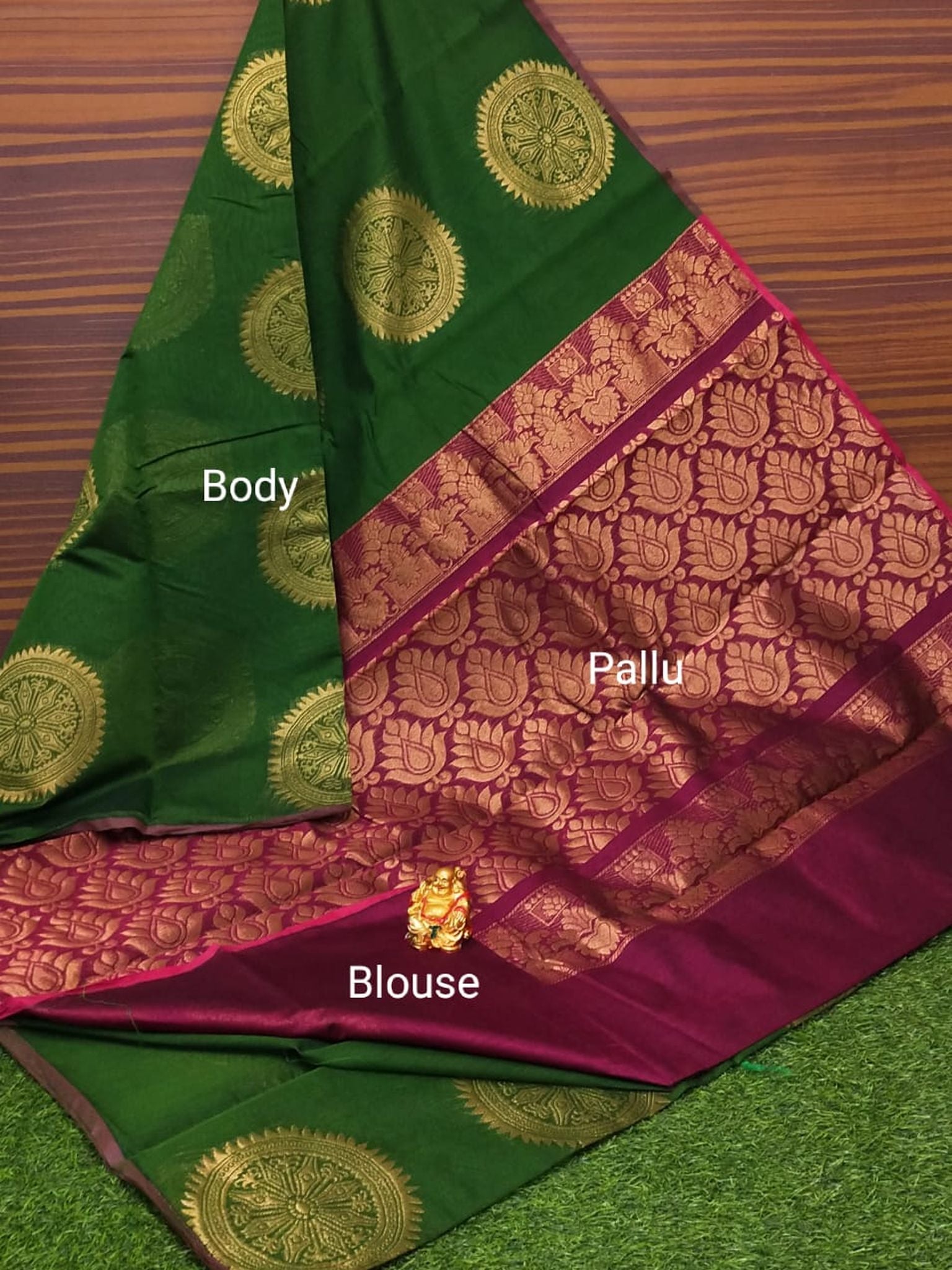 Border Less Kuppadam Silk Cotton Saree