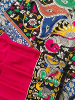 Load image into Gallery viewer, Kalamkari Chennuri Silk Multi Coloured Handpainted Saree