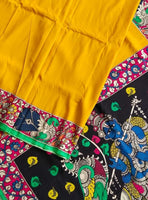 Load image into Gallery viewer, Kalamkari Chennuri Silk Multi Coloured Handpainted Saree