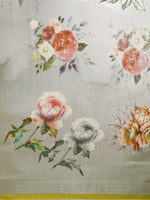 Load image into Gallery viewer, Latest Attractive Stylish Flower Print Linen Women&#39;s Sarees