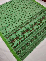 Load image into Gallery viewer, Printed Mangalagiri Cotton Sarees With Contrast Border