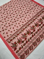 Load image into Gallery viewer, Printed Mangalagiri Cotton Sarees With Contrast Border