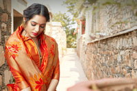 Load image into Gallery viewer, Glory Blended Silk Woven Kanjivaram Saree