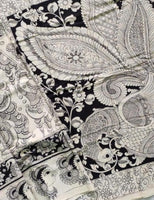 Load image into Gallery viewer, Kalamkari Chennuri Silk Black&amp; white Hand Painted Sarees