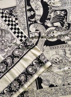 Load image into Gallery viewer, Kalamkari Chennuri Silk Black&amp; white Hand Painted Sarees
