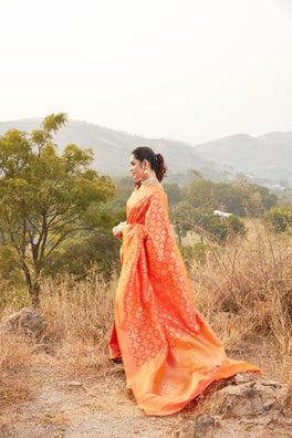 Glory Blended Silk Woven Kanjivaram Saree