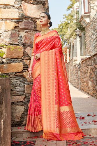 Glory Blended Silk Woven Kanjivaram Saree