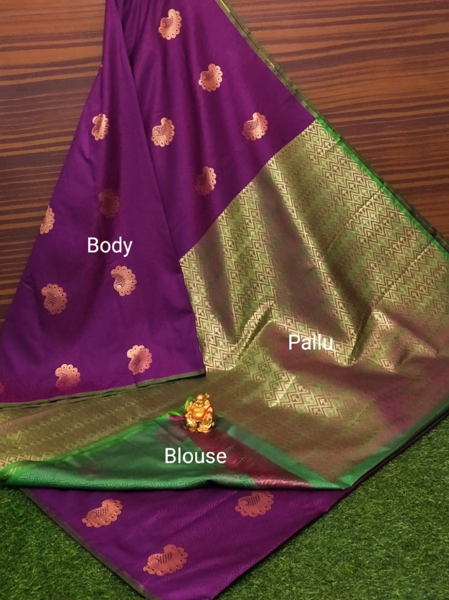 Semi Soft Silk Body Buta Saree