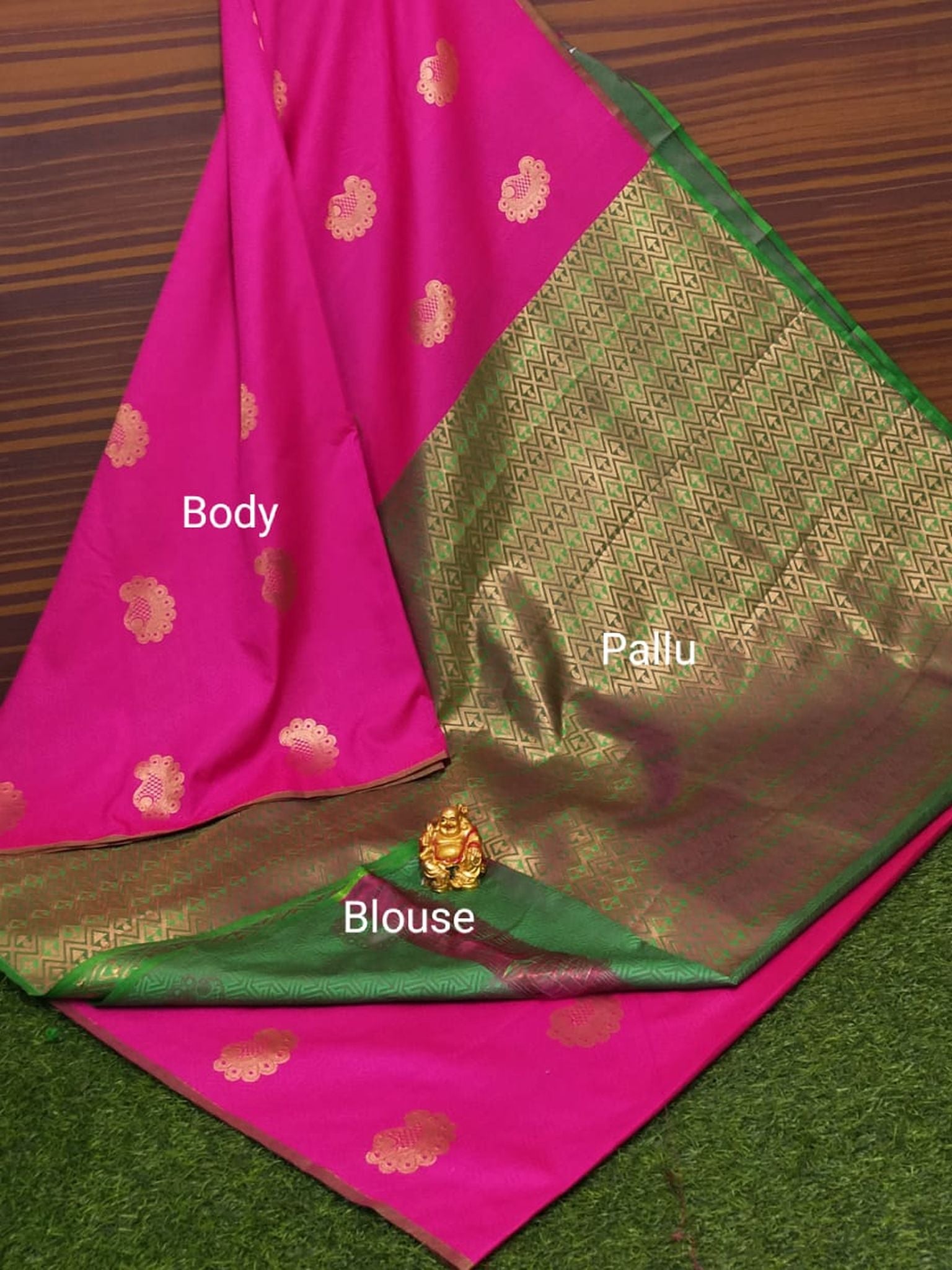 Semi Soft Silk Body Buta Saree