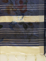 Load image into Gallery viewer, Latest Attractive Stylish Flower Print Linen Women&#39;s Sarees