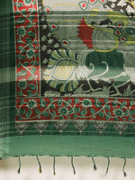 Load image into Gallery viewer, New Attractive Linen Kalamkari Saree